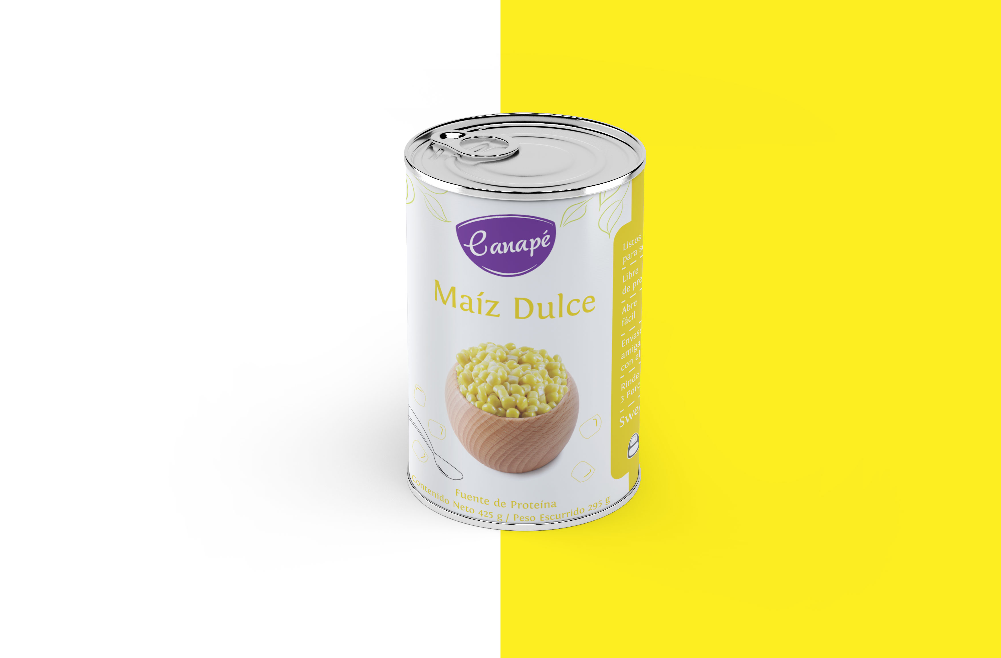 Label design - Canapé maíz dulce