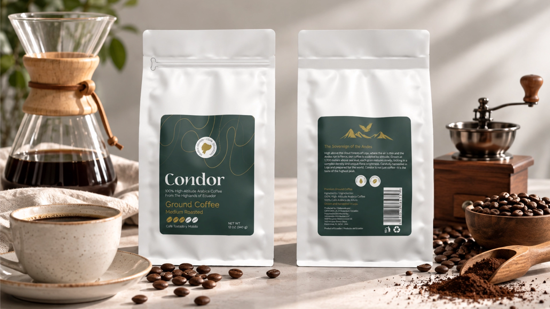 Diseño de packaging - Condor Coffee